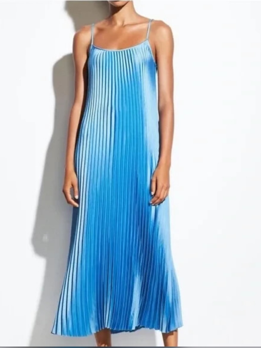 Vince Pleated Cami Slip Dress